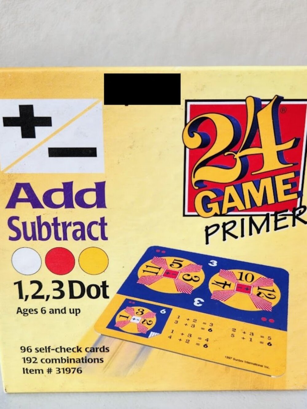 Suntex 24 Game Primer Add Subtract 96 Cards Addition Subtraction Educational Mat